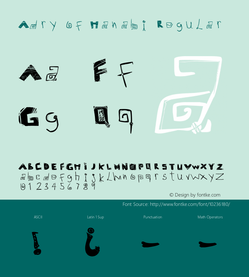 Adry of Hanabi Regular Version 1.000 Font Sample