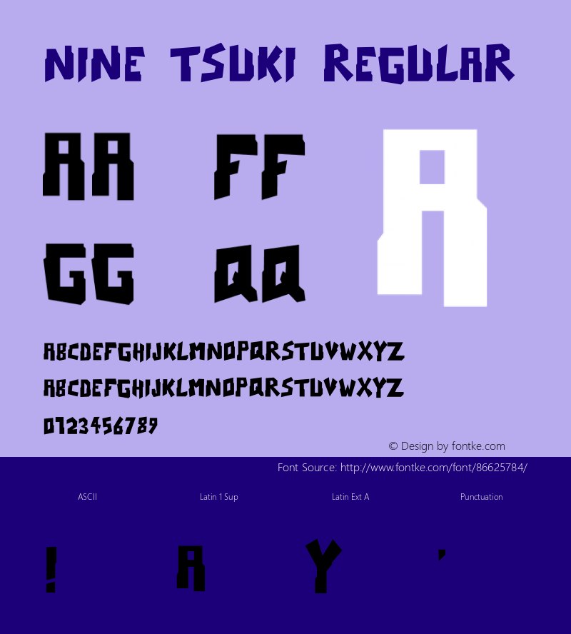 Nine Tsuki Version 1.002;Fontself Maker 3.5.2 Font Sample