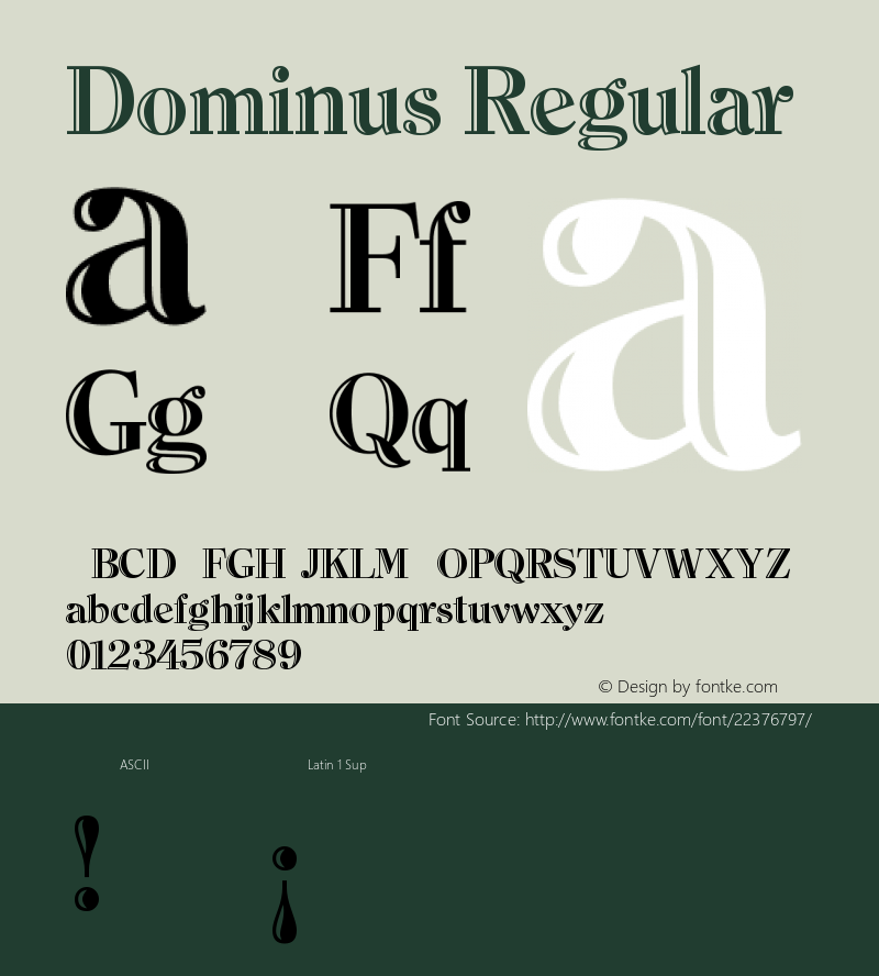 Dominus 4 14 99 v1.0 EURO Font Sample