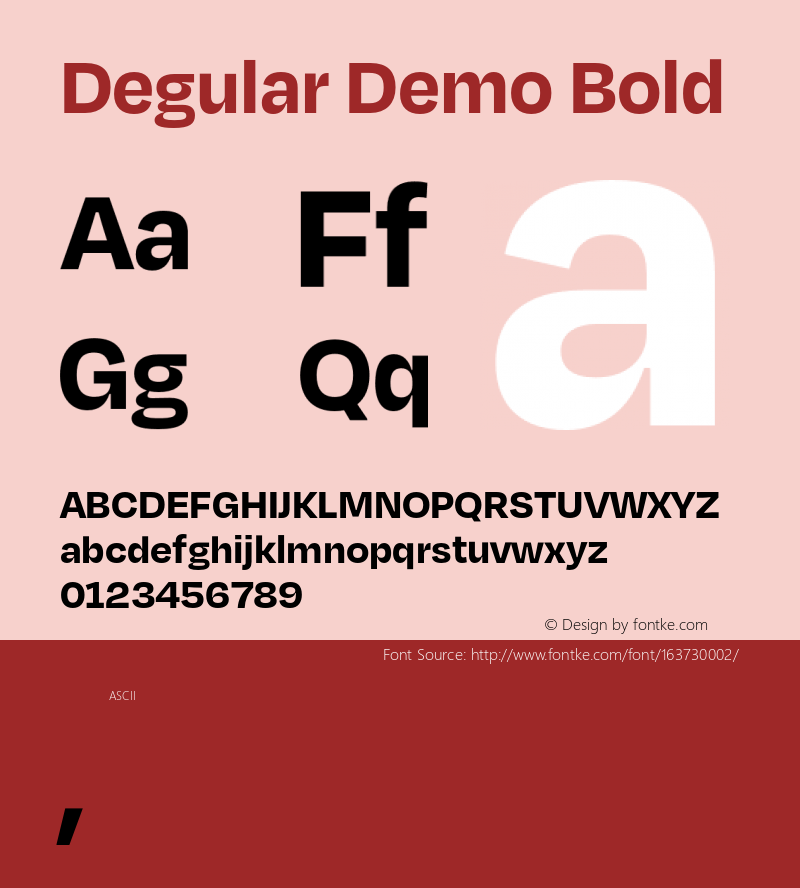 Degular Demo Bold Version 1.000;PS 0.0;hotconv 16.6.54;makeotf.lib2.5.65590 Font Sample