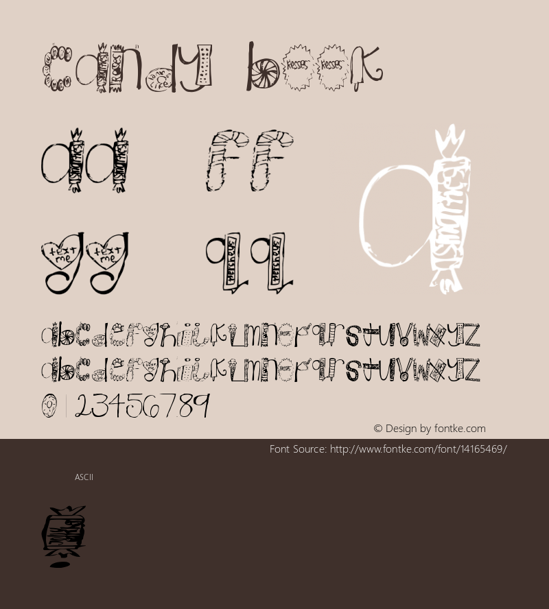 Candy Book Version 1.0 Font Sample
