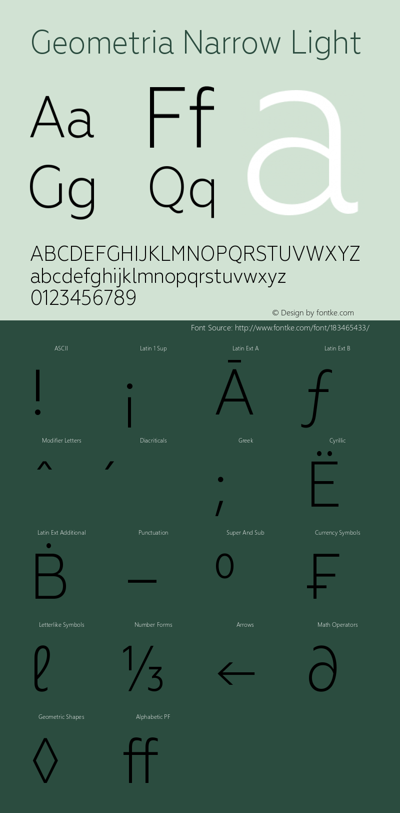 Geometria-NarrowLight Version 1.000图片样张