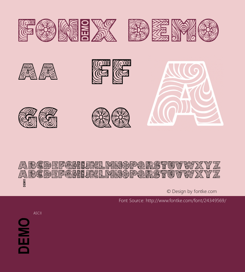 Fonix Demo Version 1.000 Font Sample