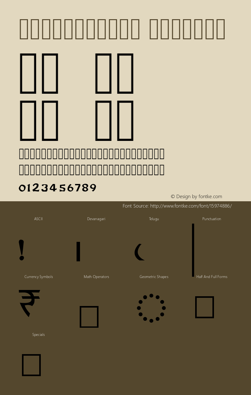 RaviPrakash Regular Version 1.000 Font Sample