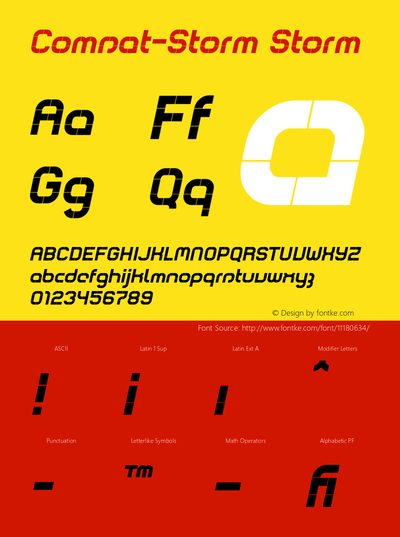 Comsat-Storm Storm Version 001.000 Font Sample