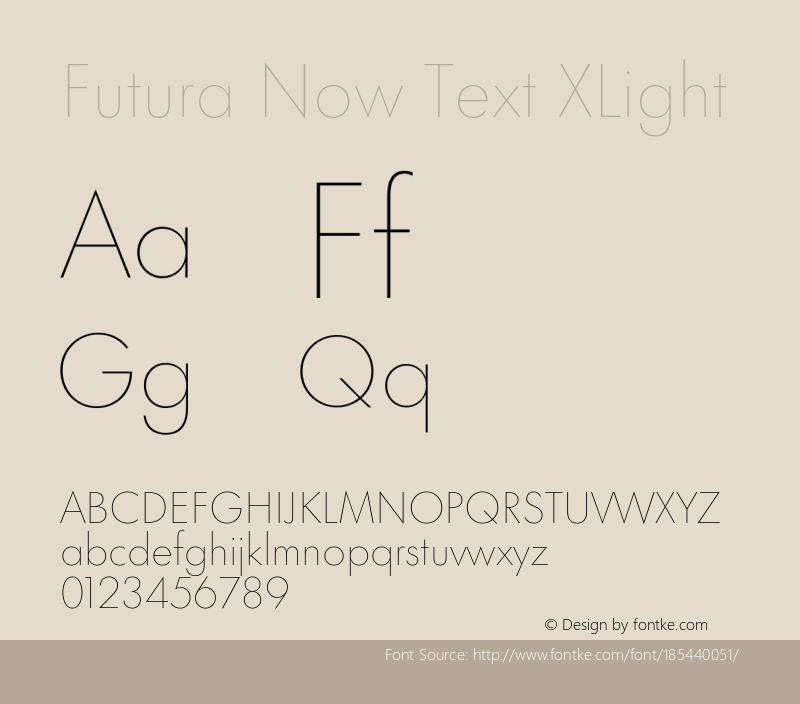 Futura Now Text XLt Version 1.01图片样张