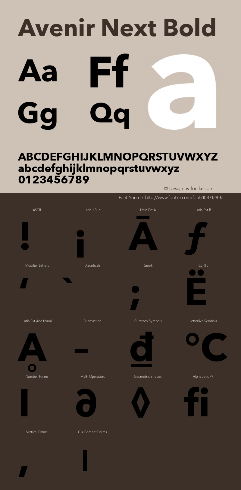 Avenir Next Bold 8.0d5e5 Font Sample