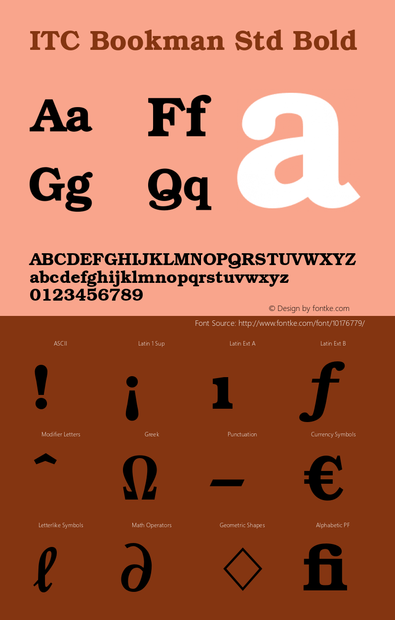 ITC Bookman Std Bold OTF 1.018;PS 003.001;Core 1.0.31;makeotf.lib1.4.1585 Font Sample