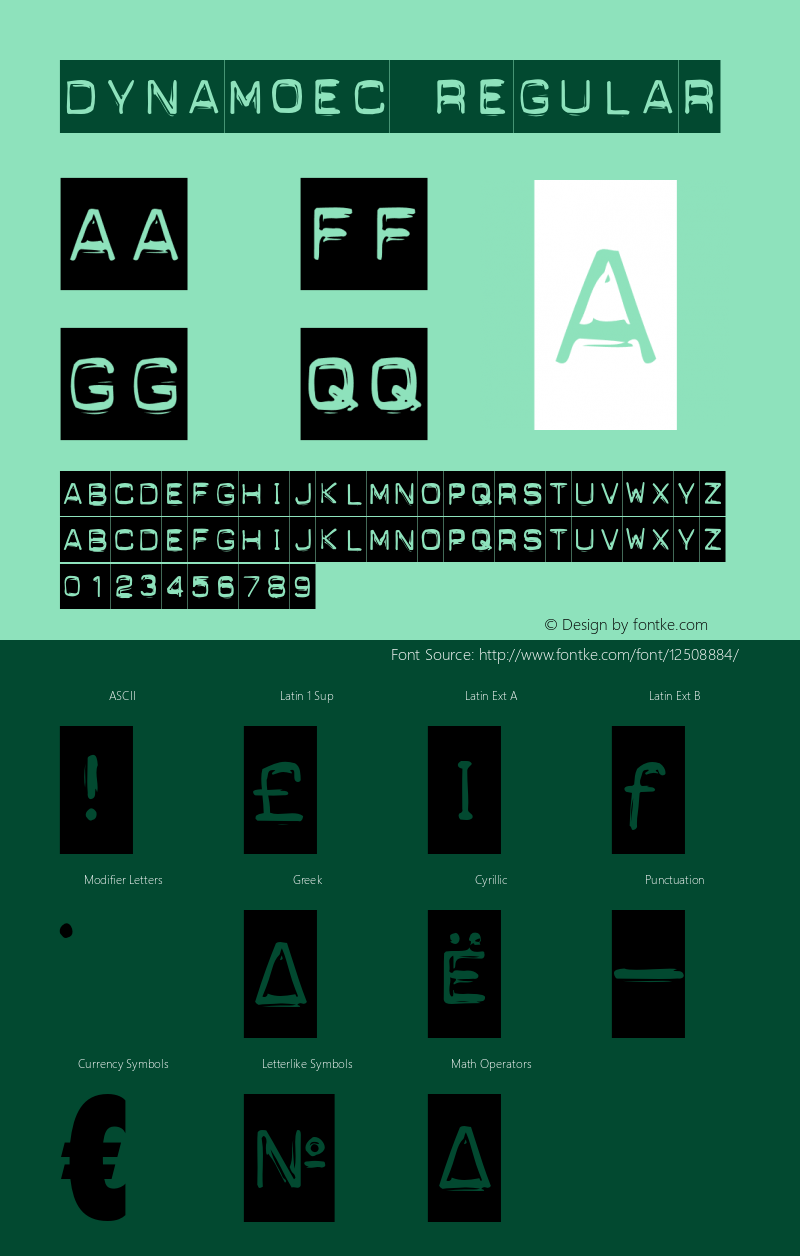 DynamoeC Regular OTF 1.0;PS 001.000;Core 116;AOCW 1.0 161 Font Sample