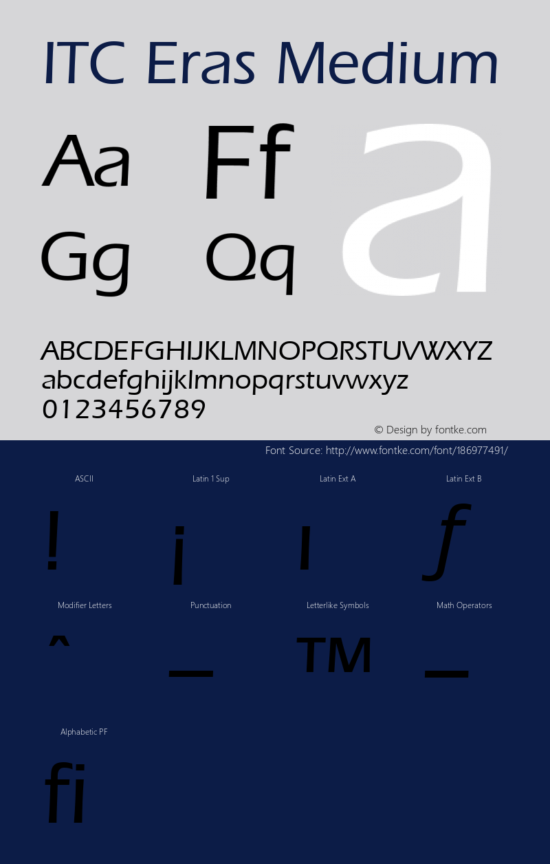 ITC Eras Medium 001.001图片样张