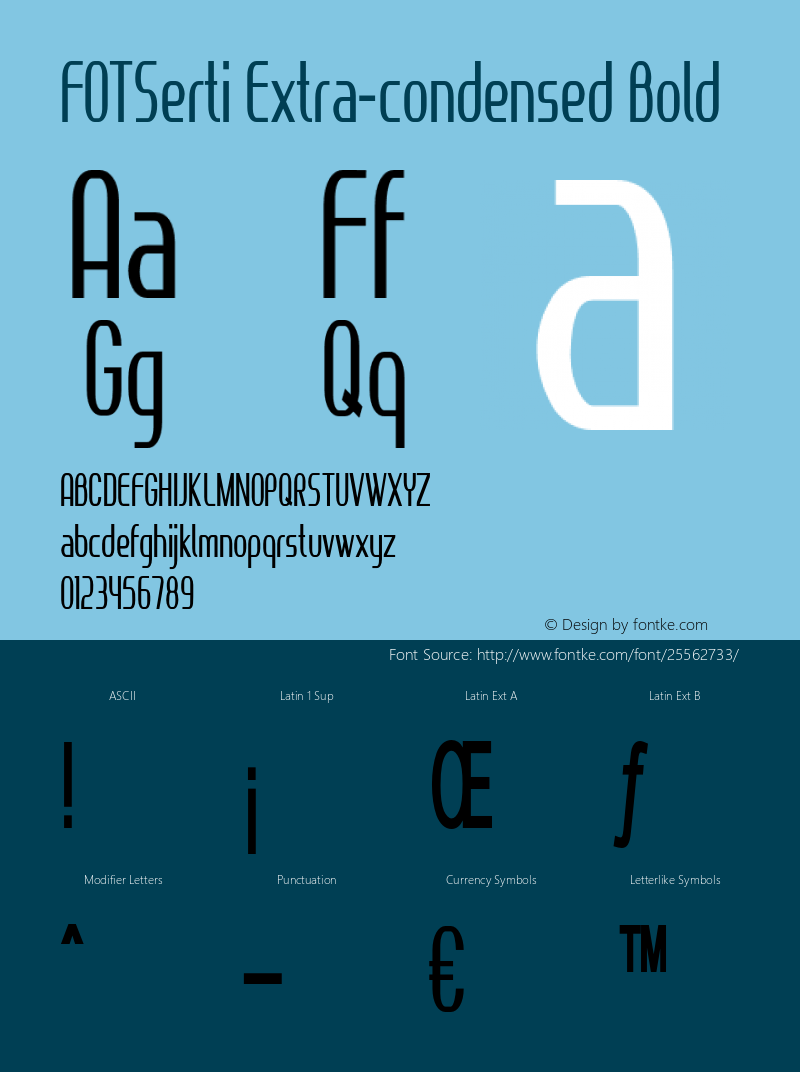 FOTSerti-ExtracondensedBold Version 1.000 Font Sample