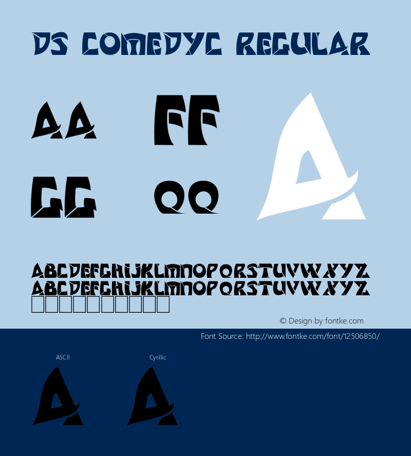 DS ComedyC Regular OTF 1.0;PS 001.001;Core 116;AOCW 1.0 161 Font Sample