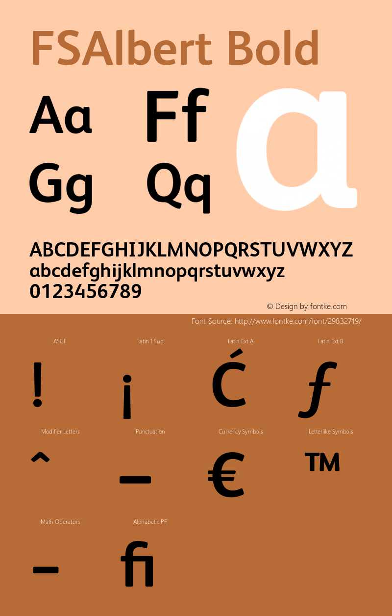 FSAlbert Bold Version 1.000;PS 001.000;hotconv 1.0.38 Font Sample