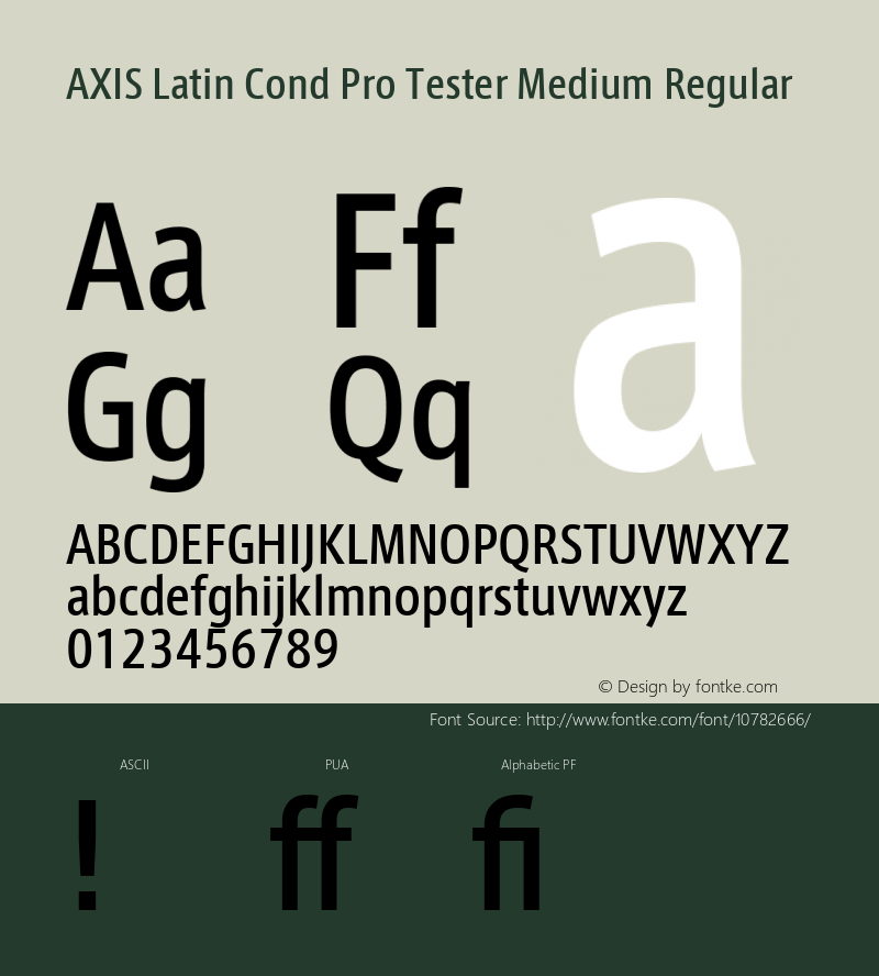 AXIS Latin Cond Pro Tester Medium Regular Version 1.101;PS 1.000;Core 1.0.38;makeotf.lib1.6.5960; TT 0.93 Font Sample