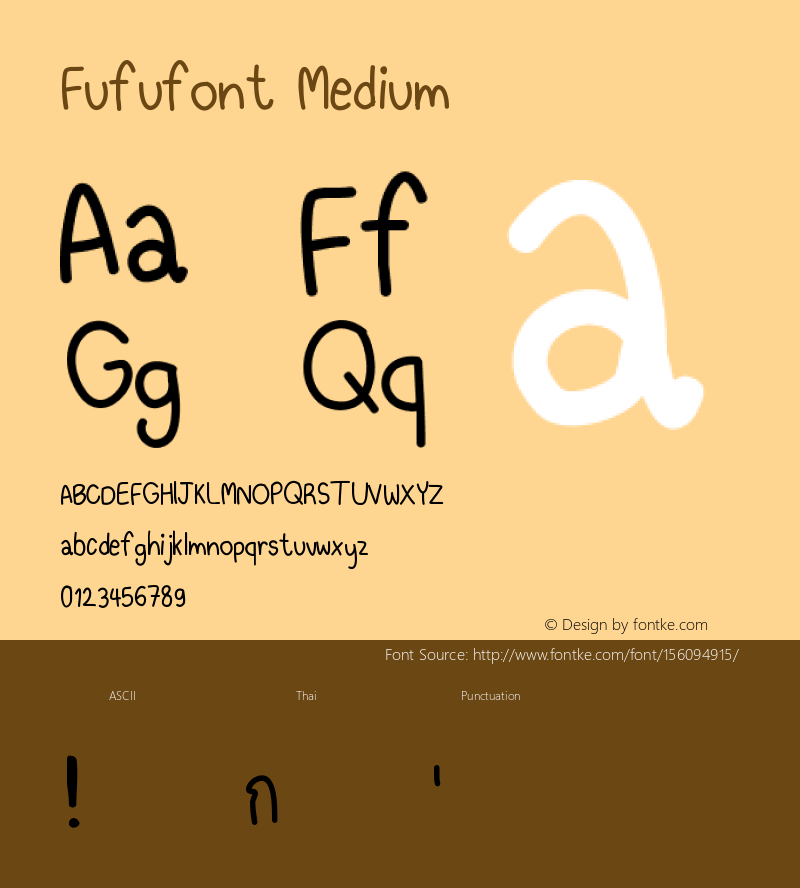Fufufont Version 001.000 Font Sample