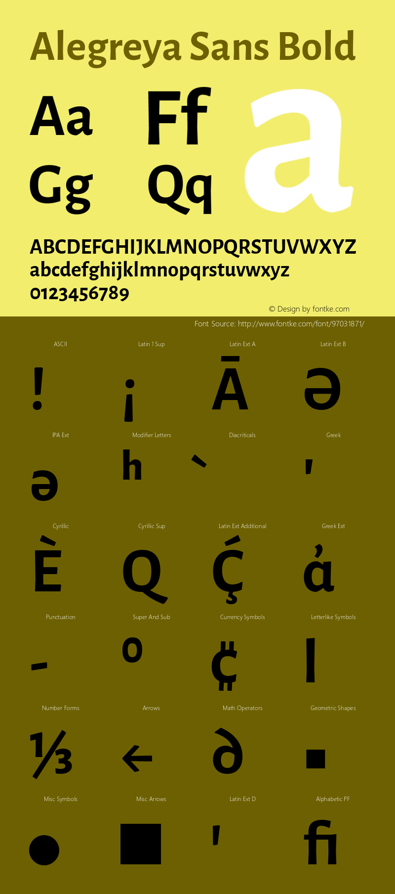 Alegreya Sans Bold Version 2.004; ttfautohint (v1.6) Font Sample