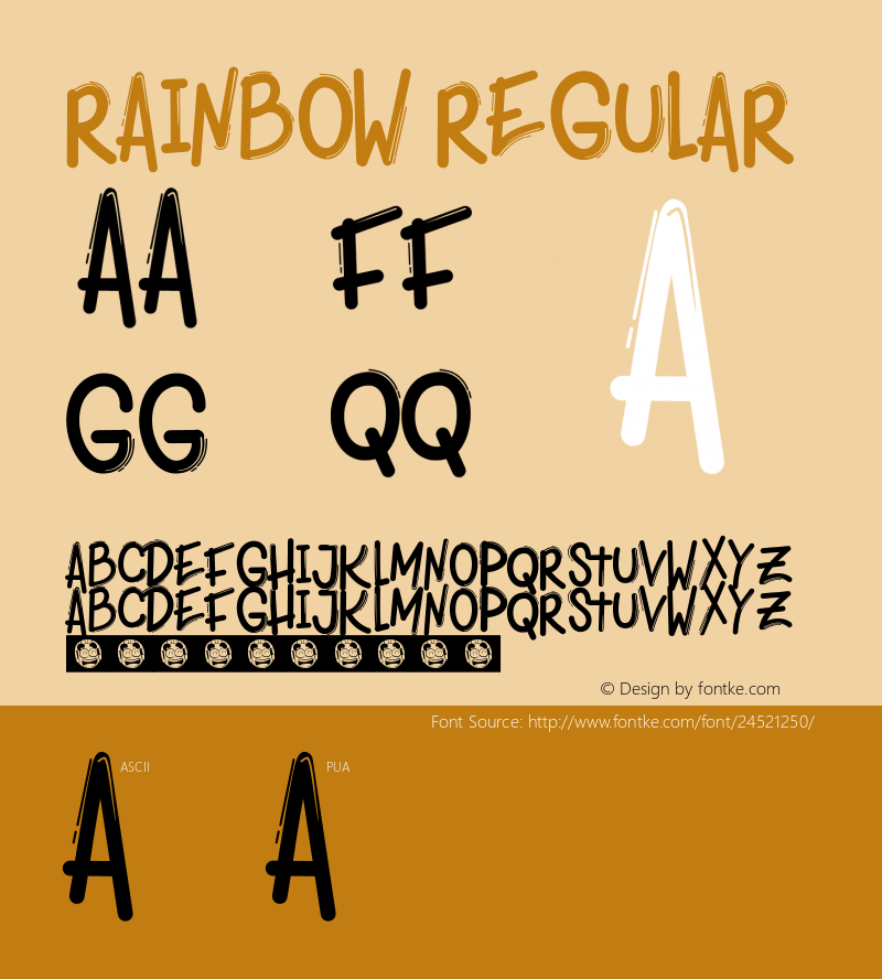 Rainbow  Font Sample