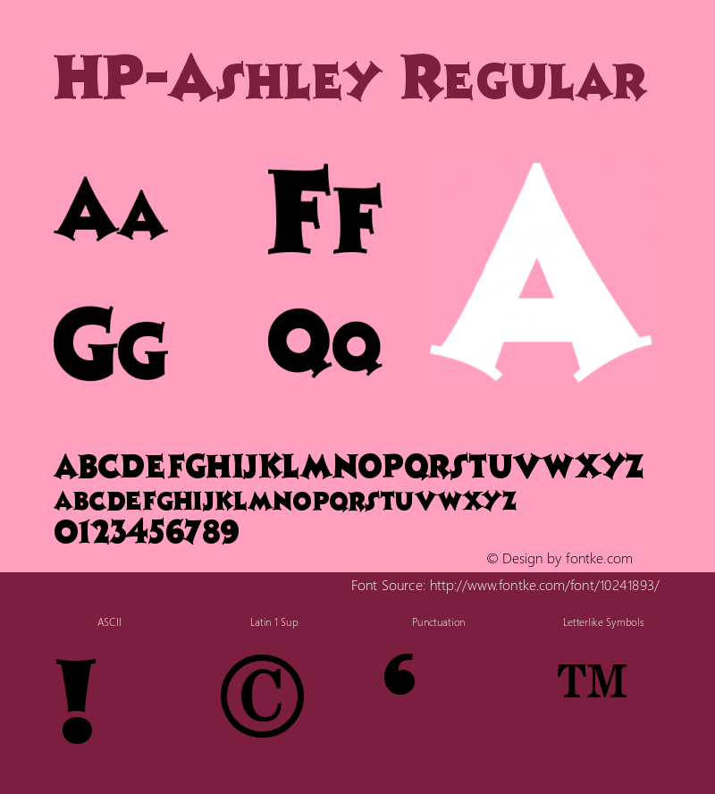 HP-Ashley Regular 2 Font Sample