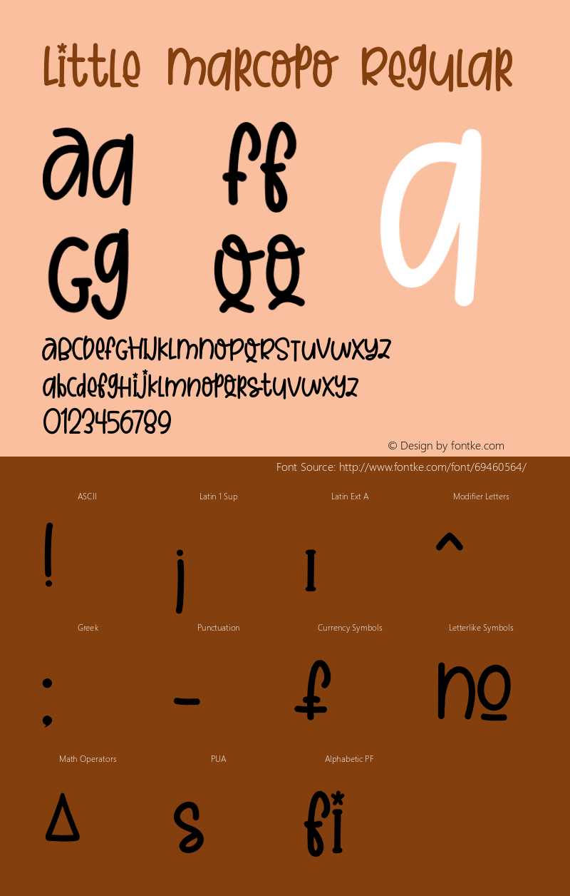 Little Marcopo Version 1.00;June 4, 2020;FontCreator 11.5.0.2427 64-bit Font Sample