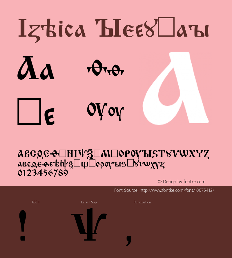 Izhica Regular Altsys Metamorphosis:9/23/92 Font Sample