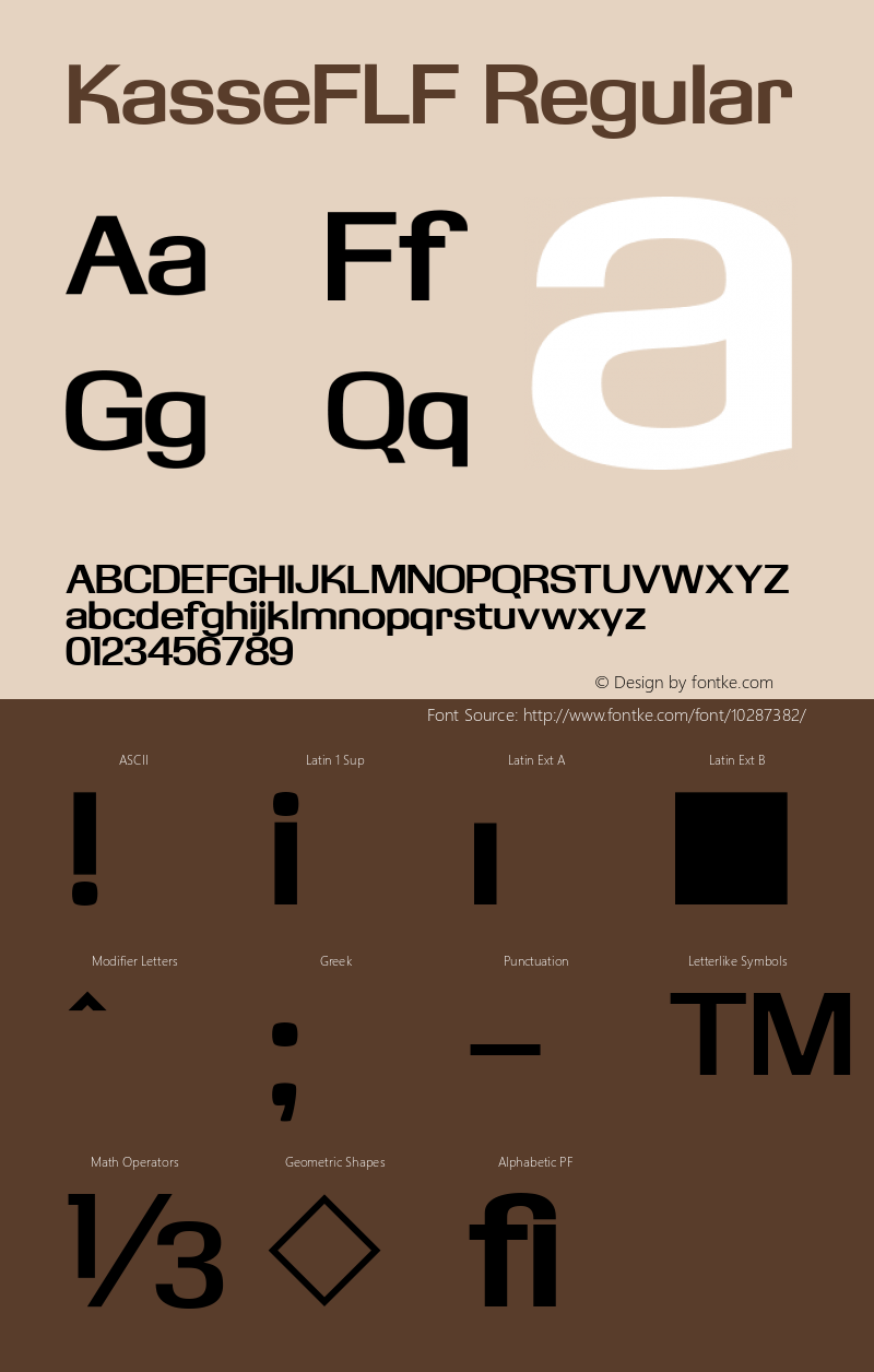 KasseFLF Regular 001.000 Font Sample