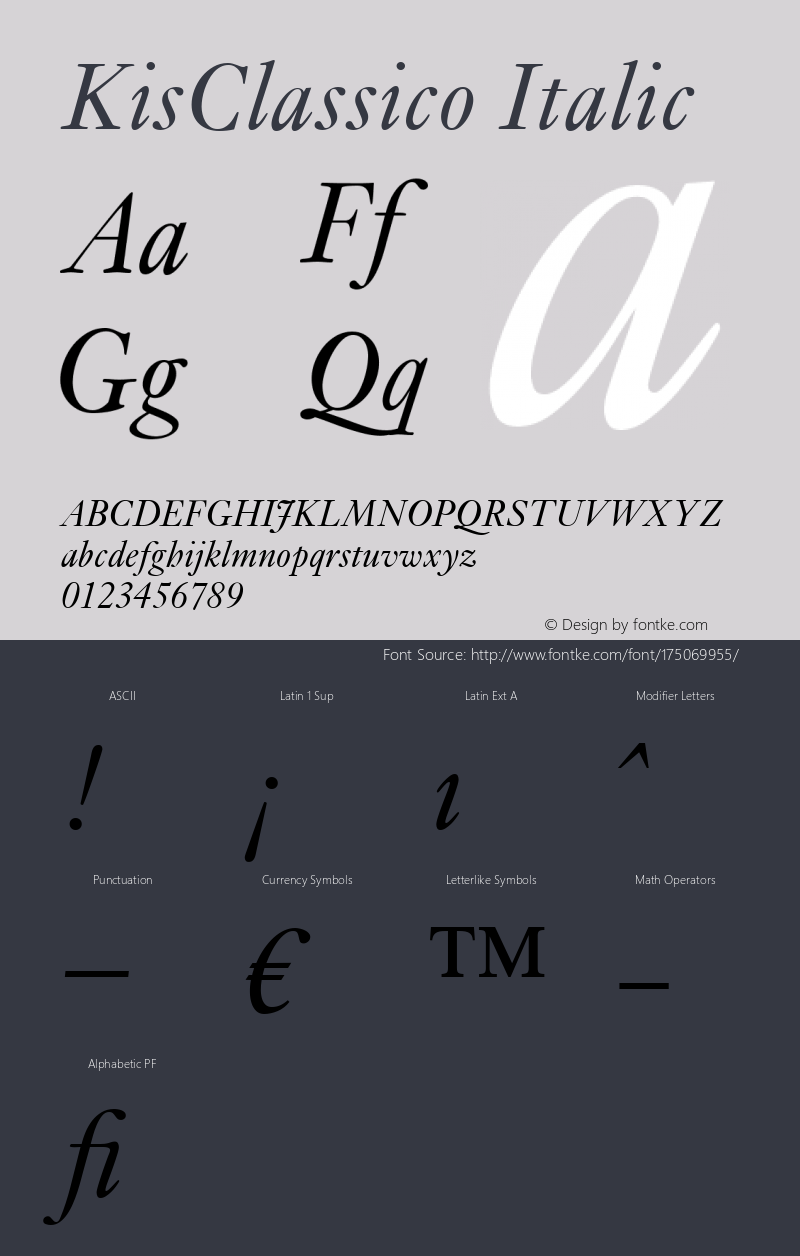 KisClassico-Italic 005.000图片样张