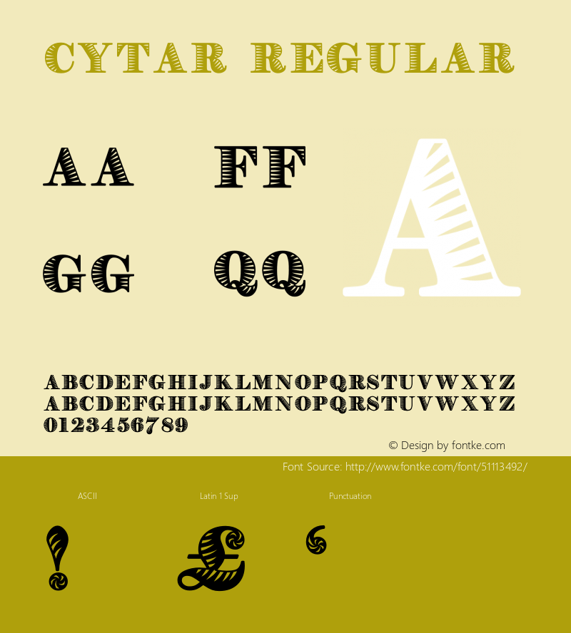 Cytar Version 1.00;December 10, 2019;FontCreator 11.5.0.2430 32-bit Font Sample