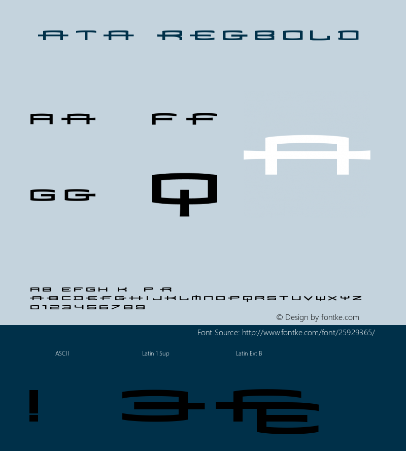 MataRegBold Version 001.000 Font Sample