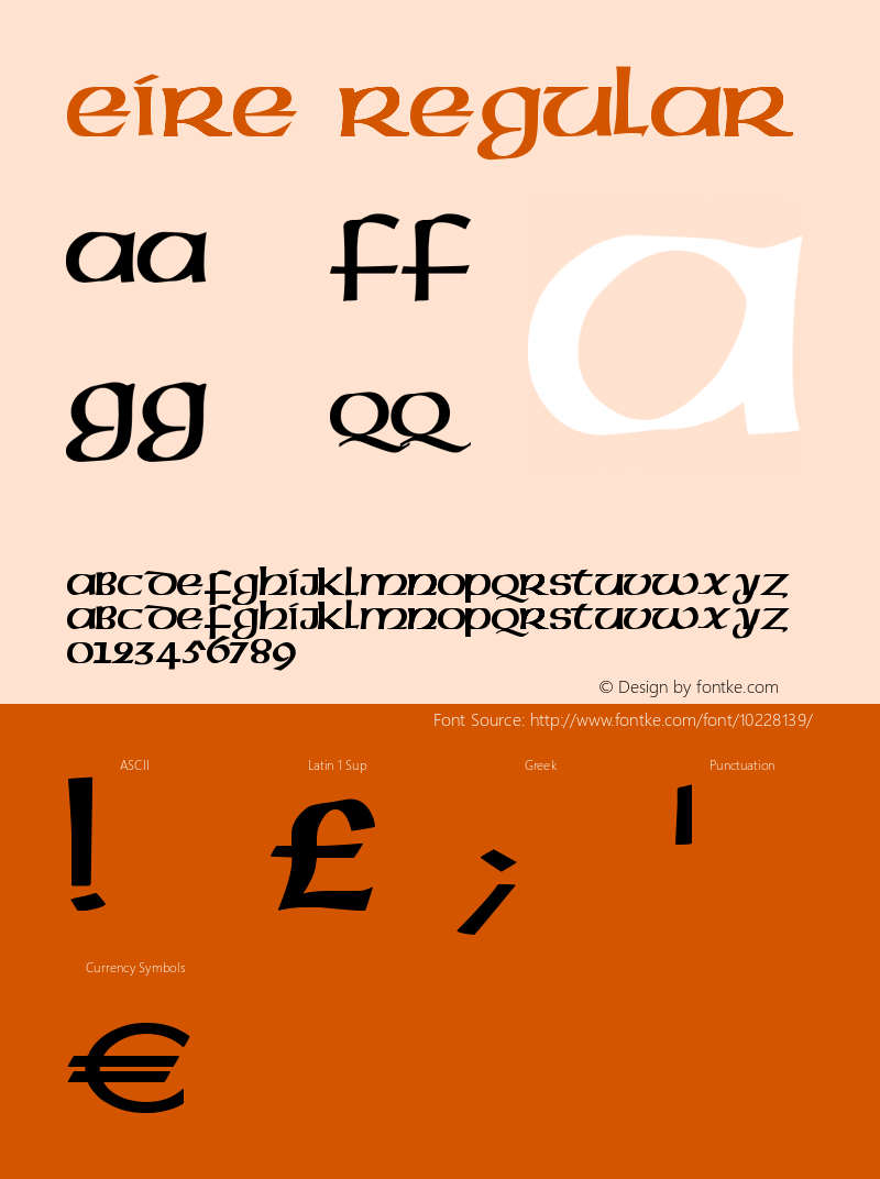 Eire Regular Version 1 Font Sample