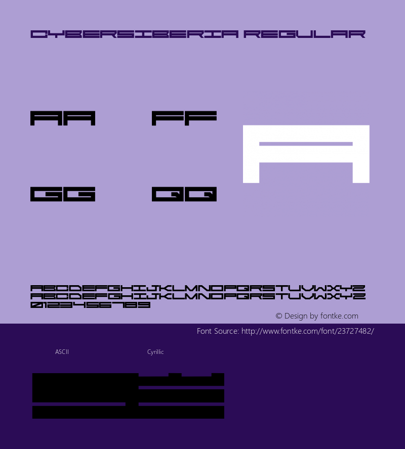 CyberSiberia 1.000 Font Sample