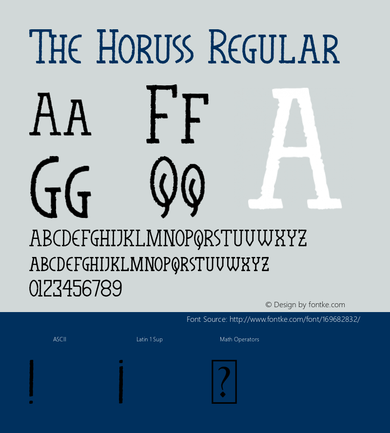 The Horuss Version 1.00;January 11, 2021;FontCreator 12.0.0.2525 64-bit图片样张