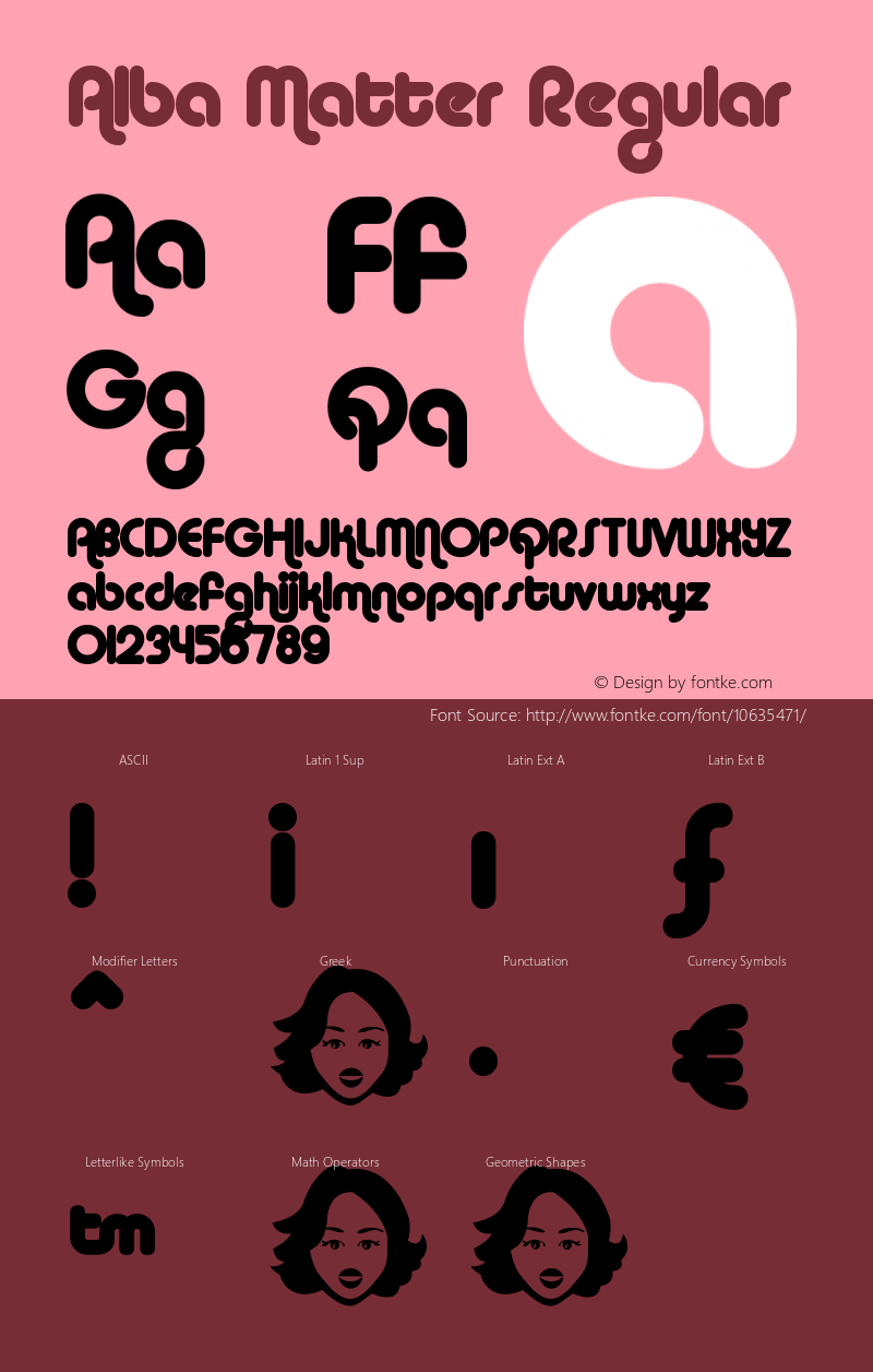 Alba Matter Regular Macromedia Fontographer 4.1.3 1/22/01 Font Sample