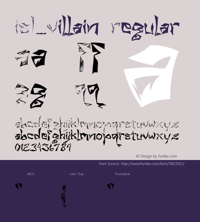 ISL_Villain Regular Version 1.0 Font Sample