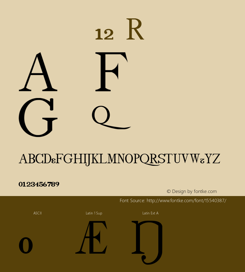 drminf12 Regular Version 001.001 Font Sample