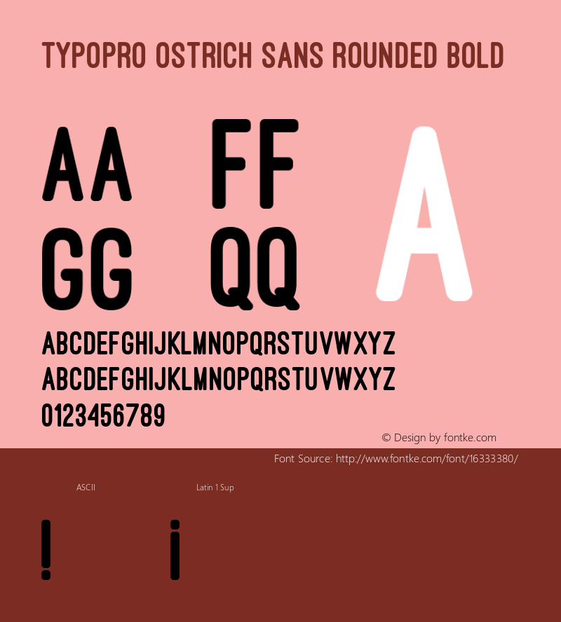 TypoPRO Ostrich Sans Rounded Bold Version 1.002 Font Sample