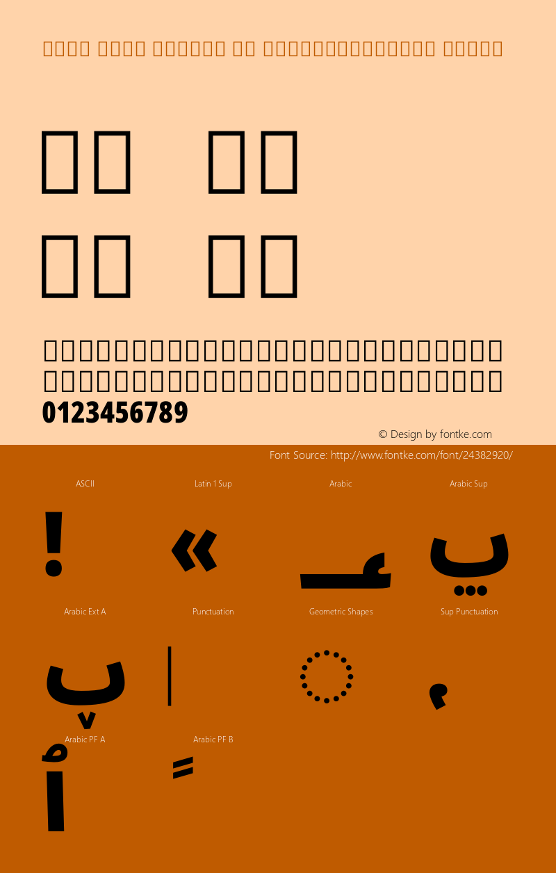 Noto Sans Arabic UI ExtraCondensed Black Version 2.000 Font Sample