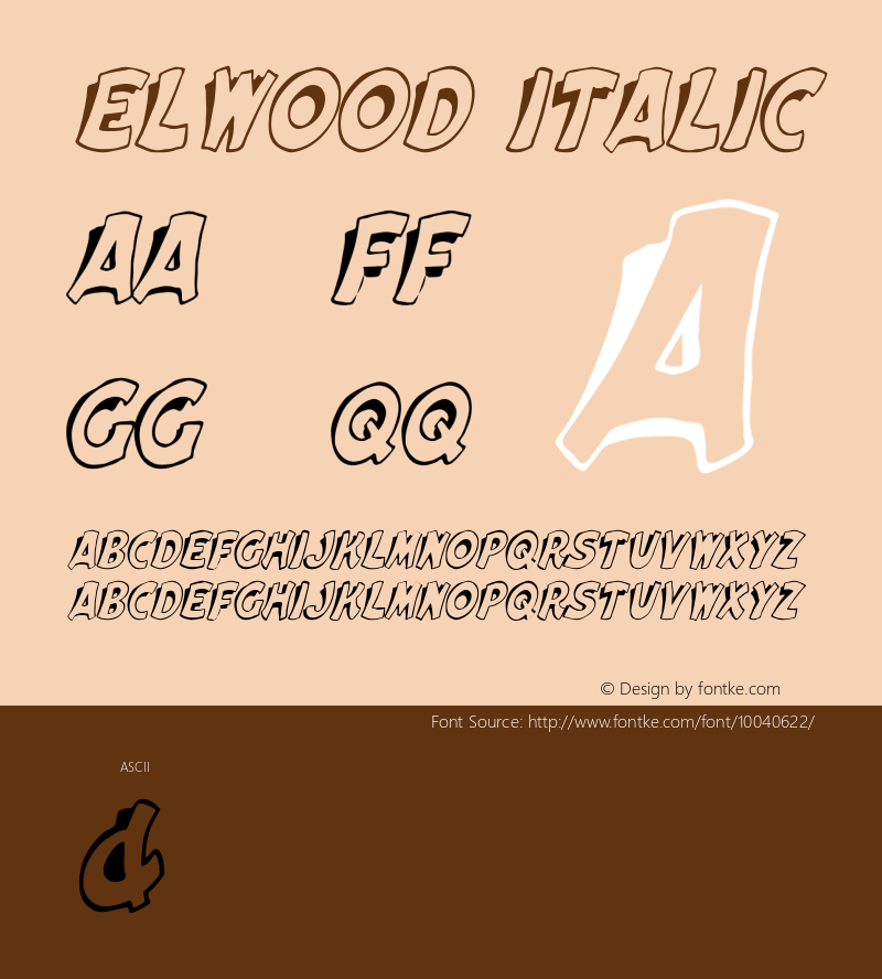 Elwood Italic Altsys Fontographer 3.5  7/6/93 Font Sample