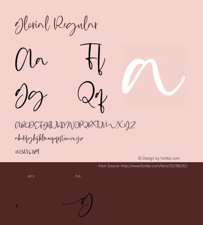 Glorial  Font Sample