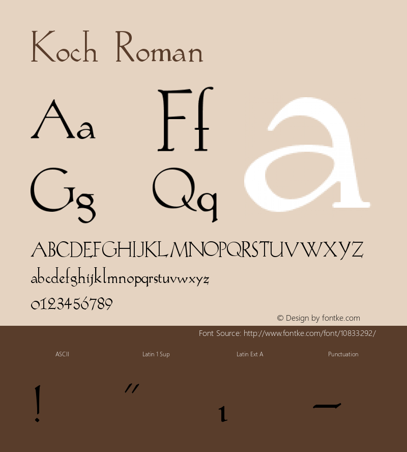 Koch Roman Version 001.000 Font Sample