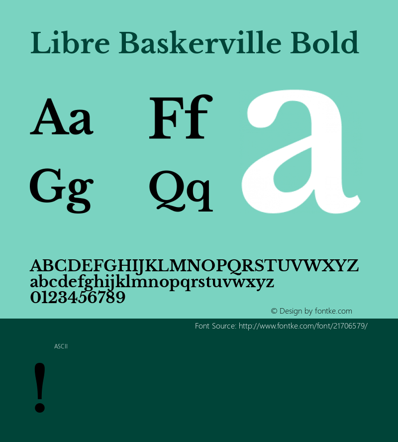 LibreBaskerville Version 1.0 Font Sample