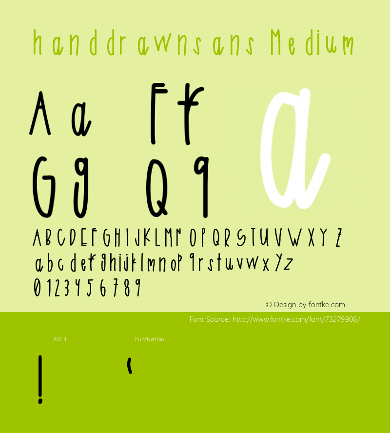 handdrawnsans Version 001.000 Font Sample