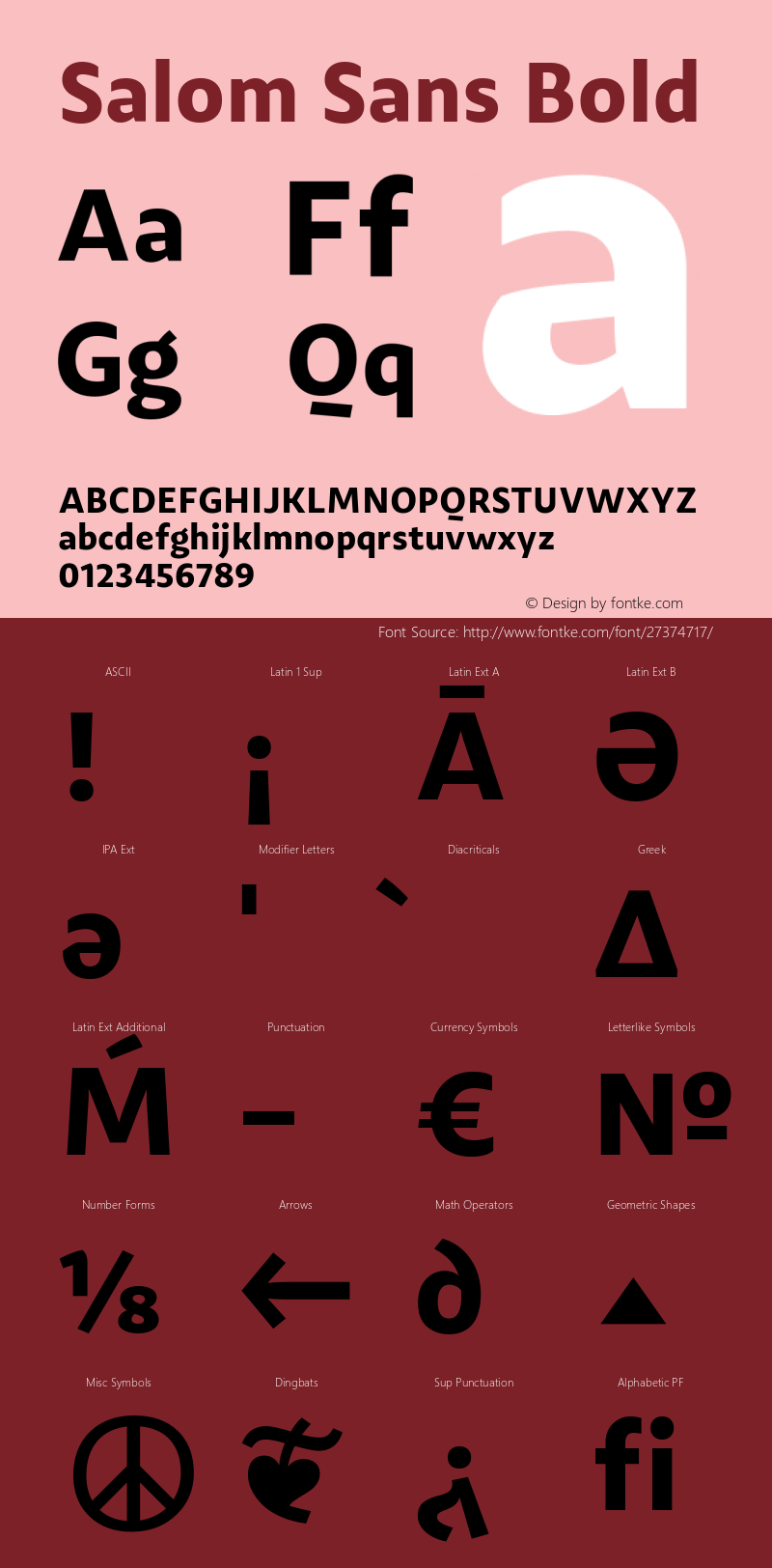 Salom Sans Bold Salom Sans 1.005;YWFTv17 Font Sample