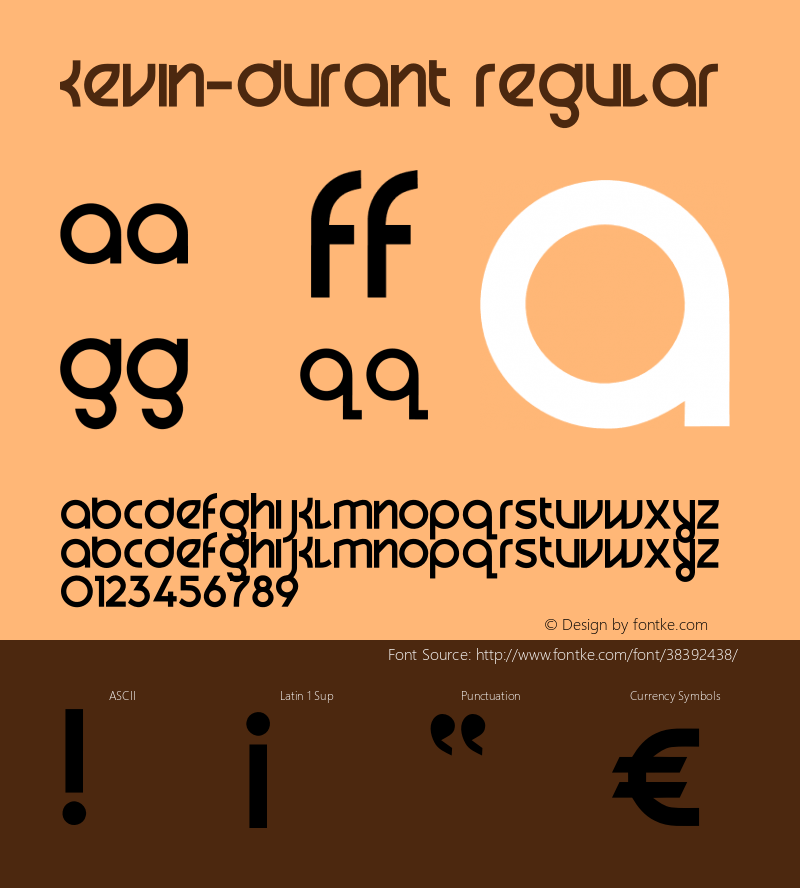 KEVIN-DURANT Version 1.001;Fontself Maker 1.1.1 Font Sample