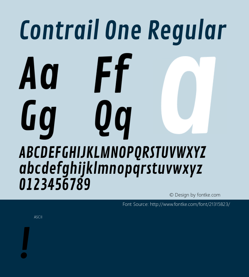 Contrail One Regular  Font Sample