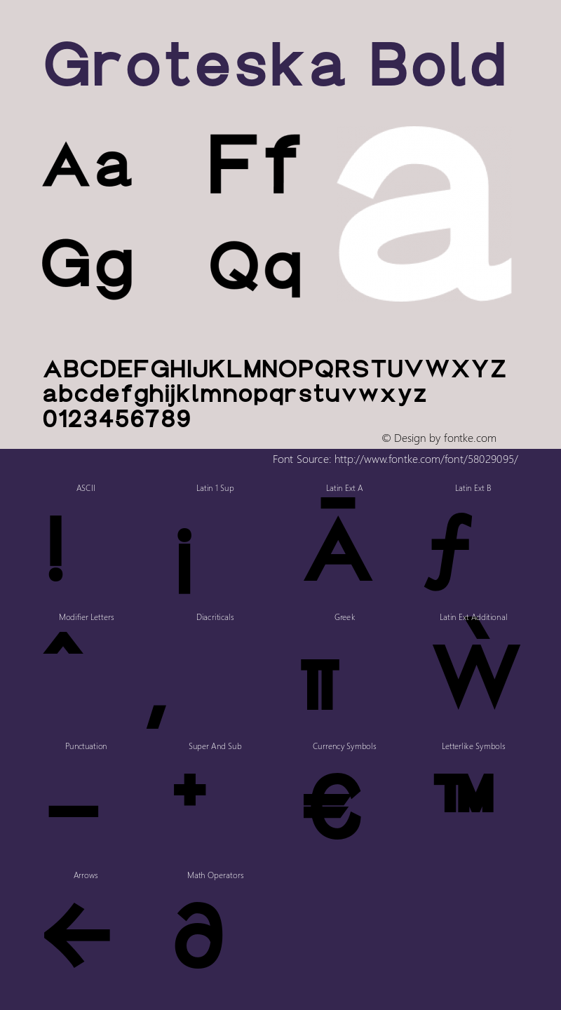 Groteska Bold Version 1.000;PS 001.000;hotconv 1.0.88;makeotf.lib2.5.64775 Font Sample