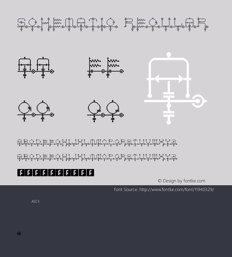 schematic Regular Version 1.0 Font Sample