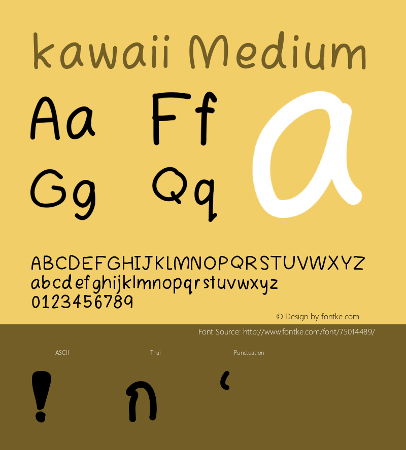 kawaii Version 001.000 Font Sample