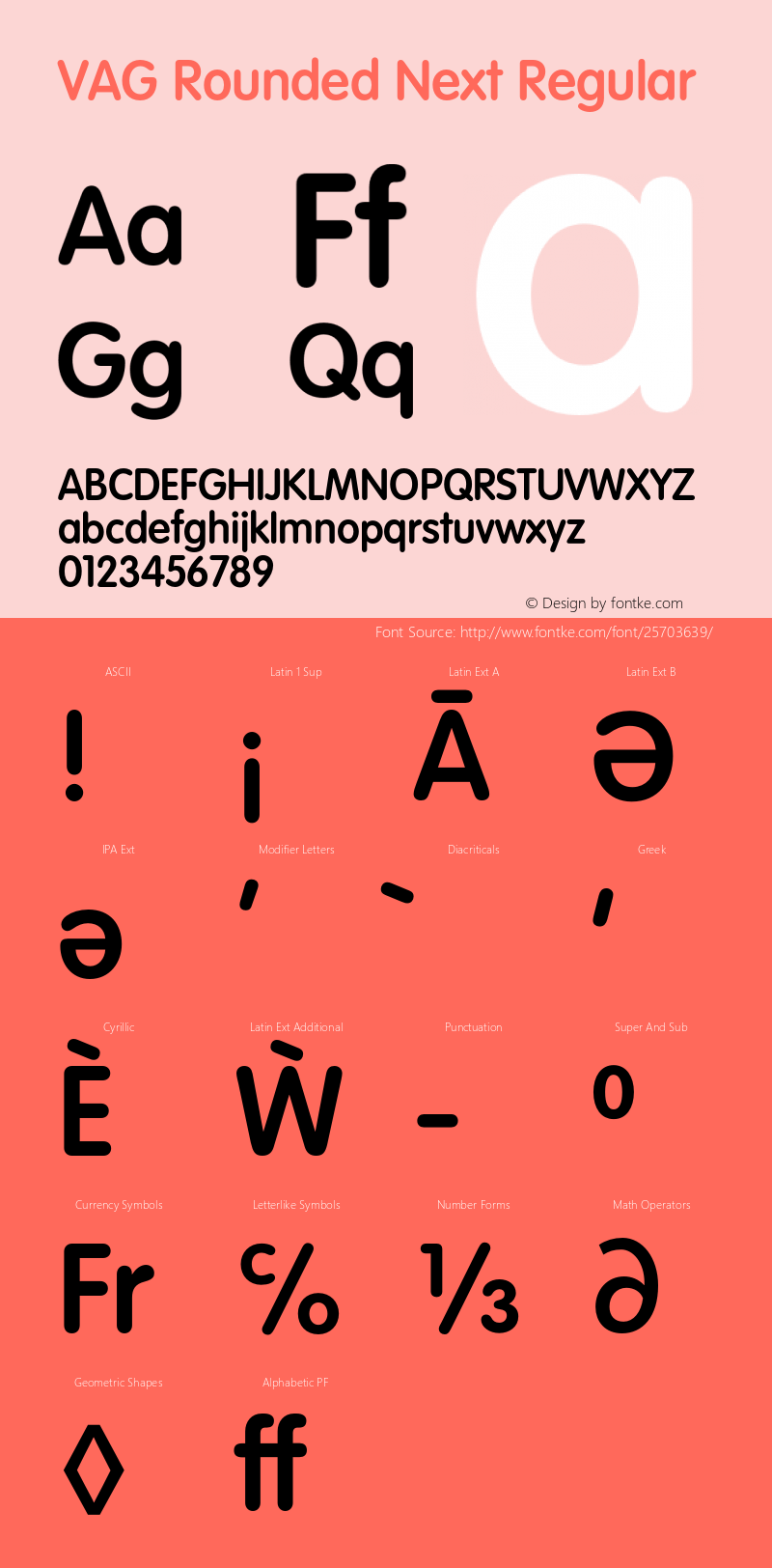 VAG Rounded Next W07 SemiBold Version 1.00 Font Sample