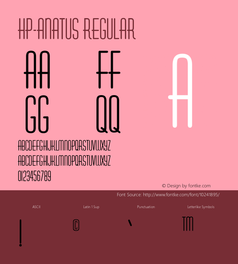 HP-Anatus Regular 2 Font Sample