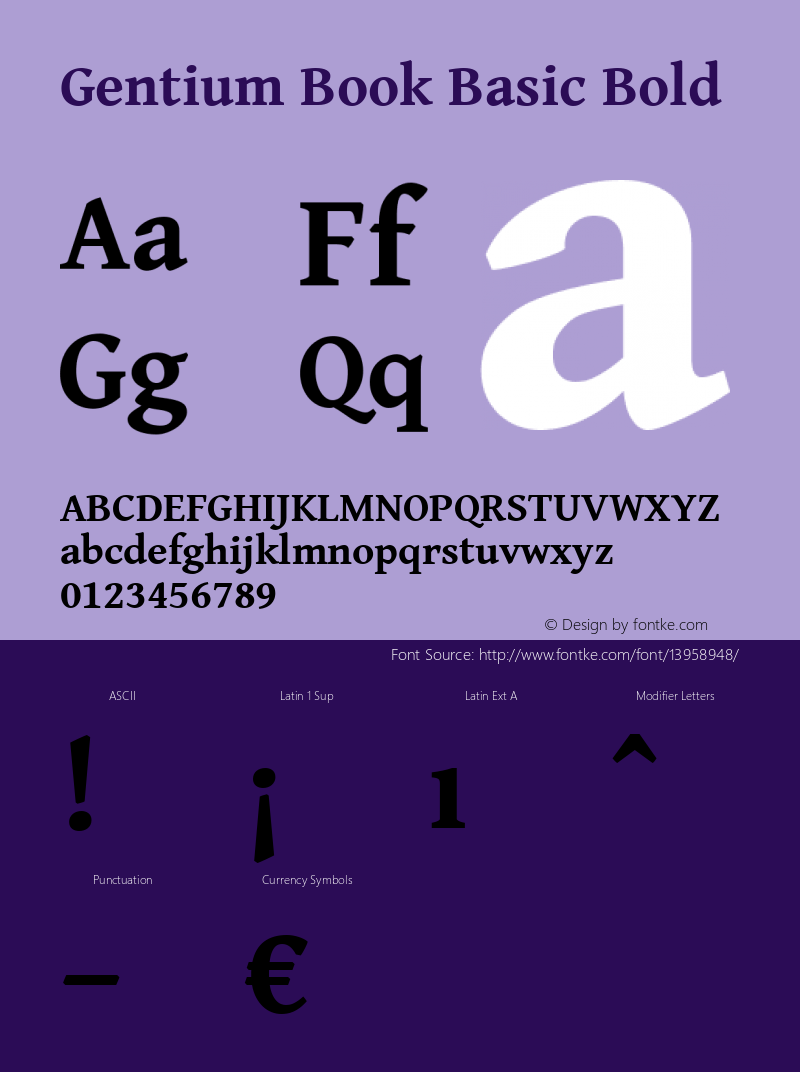 Gentium Book Basic Bold Version 1.100 Font Sample